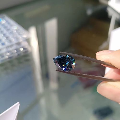 Fancy Color Diamond Cut Blue 1 Carat Loose Synthetic Blue Pear Cut Moissanite Gemstone for Jewelry Making