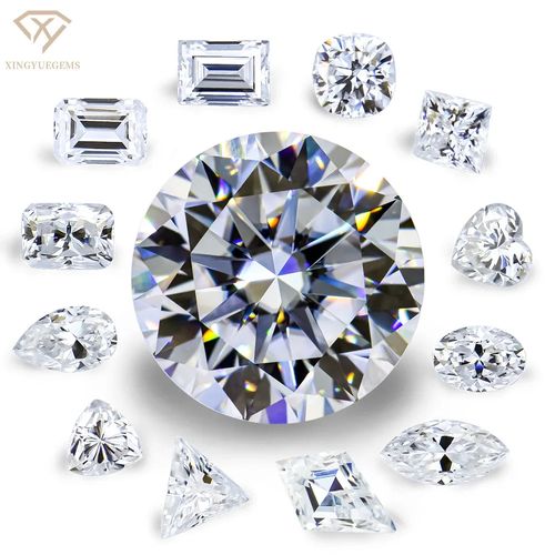 Xingyuegem Supplier Custom Wholesale high quality round  shape 3-14mm  0.3-10ct vvs mossanite diamond loose stones