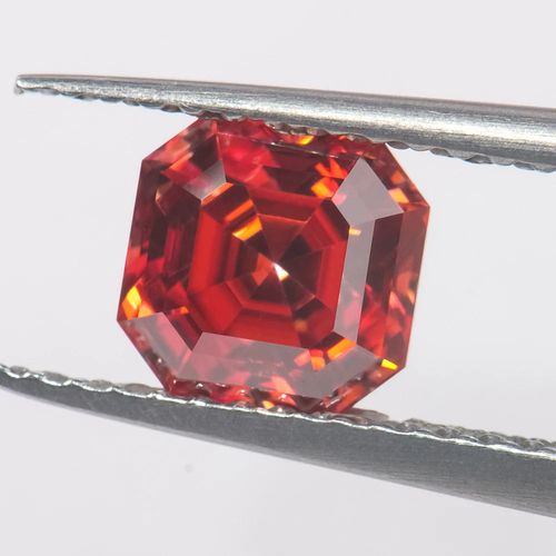 wholesale custom gra 3mm price per carat diamonds vvs red loose stones garnet asscher cut mossanite moissanite with certificate