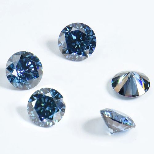 Xingyue Wholesale high quality  loose Moissanite 1carat Round shape sapphire BLUE Moissanite  stone