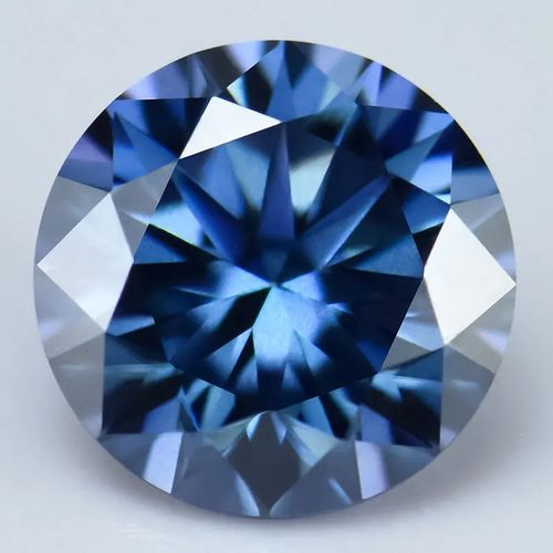 Wholesale  High Quality Loose Gemstone Round  Original Royal Blue Moissanite  Stones