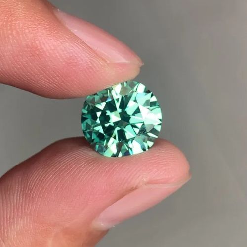 Wholesale Top Grade Dark Green Round Brilliant Cut Green Color big size Moissanite Diamond Stones GRA Diamond Loose Moissanite