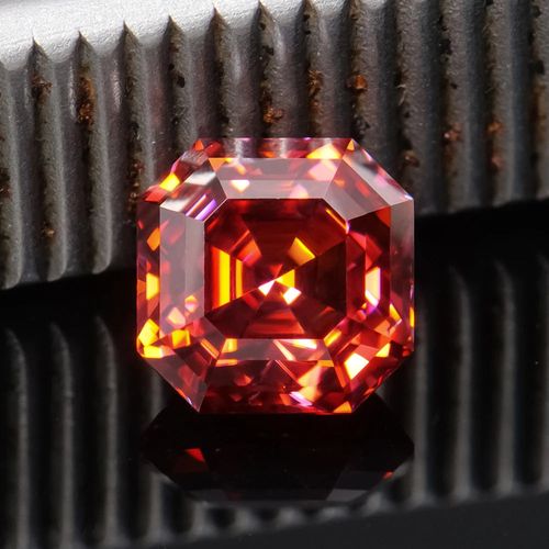 wholesale custom gra 3mm price piegon blood diamonds vvs red loose stones asscher cut mossanite moissanite with certificate