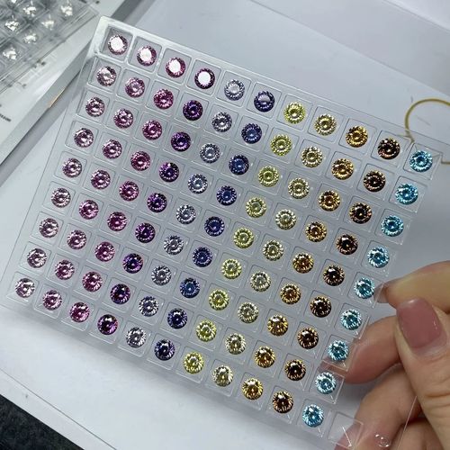 Rainbow Loose Diamond Round Hundred Faces  Cut Moissanite 6.5mm VVS 1CT  Colored Stones Wholesale Moissanite price per carat