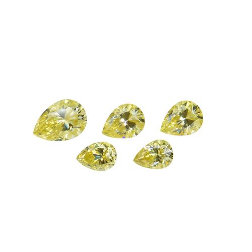 Xingyue Fancy Alluring Lemon Yellow Pear Loose Moissanite VVS Synthetic Diamond Gemstone Moissanite for Fine Jewelry