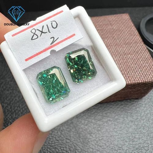 Double Jewelry 5mm Loose Moissanite Vvs D Color Loose Moissanite Vvs1 Oem Diamond Trendy Green Moissanite