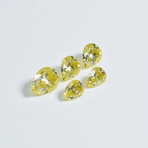 Xingyue Factory Wholesale Stumble Guys Gems Pear VVS Lemon Yellow Lab Moissanite Diamond for Gemstone Jewelry