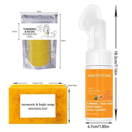 ターメリック洗顔石鹸 3点セット：ターメリックタブレット|ターメリッククレンジングムース|ターメリックソープ