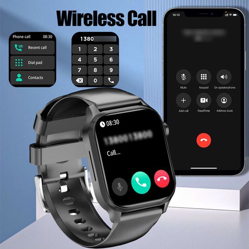 Black Waterproof Smart Phone Watch: SIM Card Enabled, iOS Friendly | GPS, Camera, Health Tracking & Super Long Battery