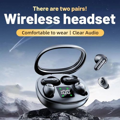 2026 New AI Wireless Bluetooth Earbuds | 4‑Ear Comfort Design, Clear Sound, Independent Mic, Long Battery, ANC & Low Latency for Calls, Work, Gaming & Sport | Pay on Delivery