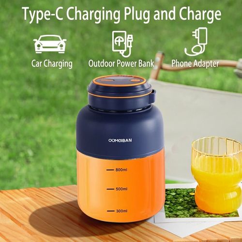 1300ML Mega Portable Blender & Sports Juicer | USB Rechargeable (2 Lids Included)
