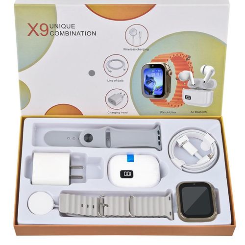 2026 Luxury 6-in-1 Smartwatch Ultra Kit（Watch + Earbuds + 20W Fast Charger）- Complete Tech Bundle
