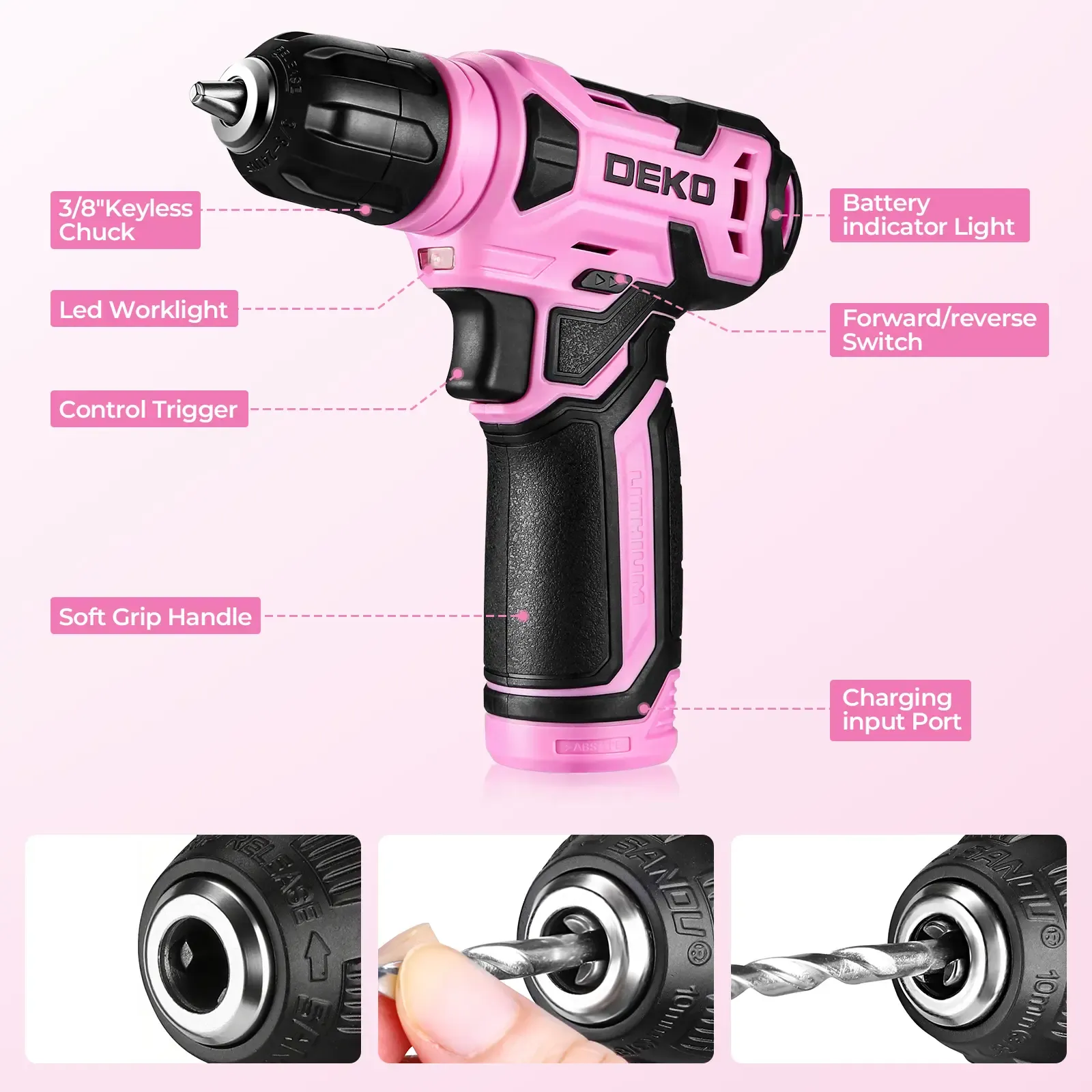 Complete 126-Piece Home Repair Tool Kit with Rechargeable Cordless Drill & Portable Case