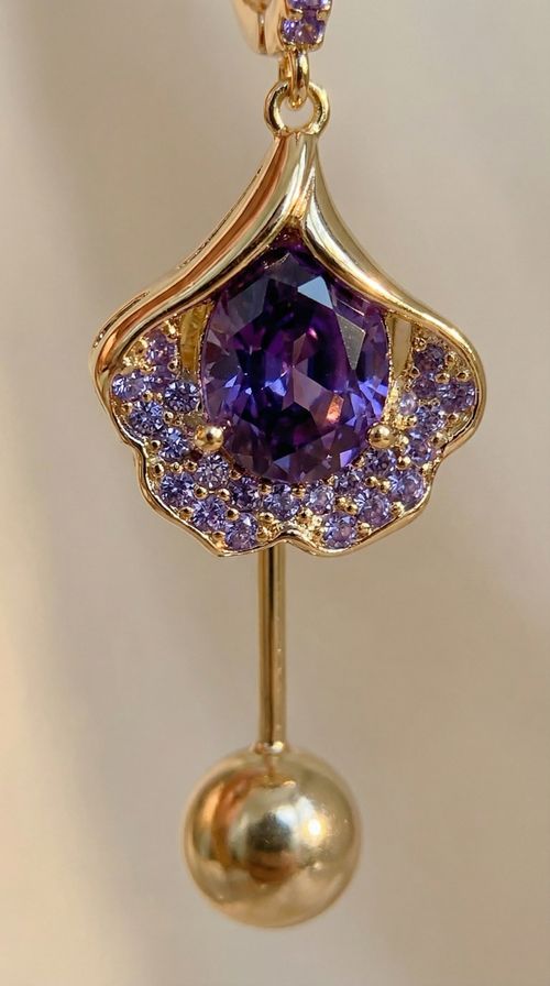Violet Ginkgo Dangle Earrings: Sparkling Elegance for Every Occasion | New Chic & Versatile Ear Clip with Crystal & Fringe | Pay on Delivery