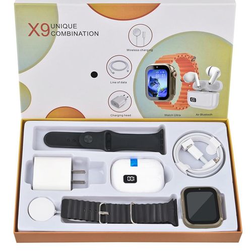 2026 Luxury 6-in-1 Smartwatch Ultra Kit（Watch + Earbuds + 20W Fast Charger）- Complete Tech Bundle