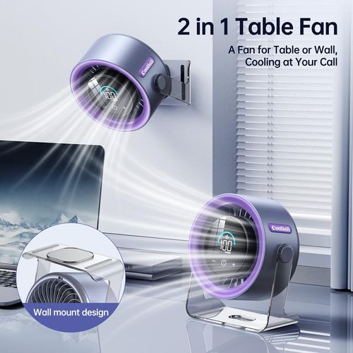 2026 NEW Turbo Desk Fan - 100 Speed Levels, Ultra-Quiet & Rechargeable | The Ultimate Cooling Gear for Kenya 🇰🇪