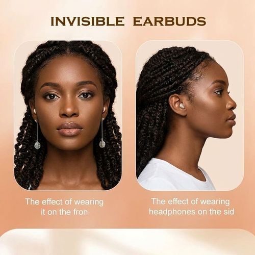 MSHUKCOE 2026 Ultra-Mini Invisible Earbuds – Bluetooth 5.4 Wireless Sleep Headphones with LED Display (Pay on Delivery)
