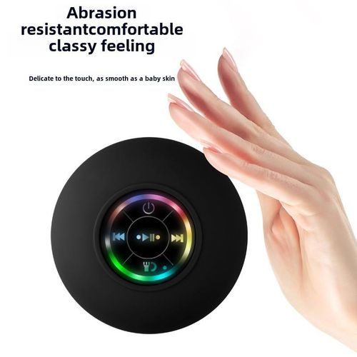 High-Volume Portable Wireless Bluetooth Rechargeable Speaker | RGB Dynamic Light Effect | Powerful Suction Cup | Waterproof Design | Bathroom Compatible | Ultra-Long Battery Life