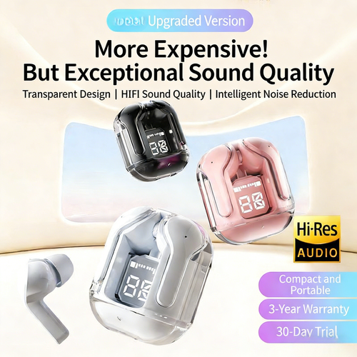 Upgraded In‑Ear Bluetooth 5.3 Earbuds | Clear Stereo Sound, Digital Display, Waterproof & Lightweight for Music, Calls, Work, Gaming & Sport | Pay on Delivery
