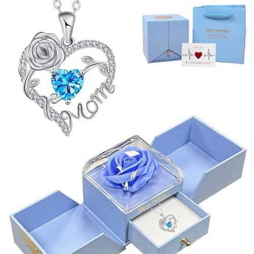 Elegant Heart Rose Pendant Necklace – A Beautiful Gift of Love for Mom & Special Moments| Pay on Delivery