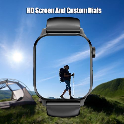 Black Waterproof Smart Phone Watch: SIM Card Enabled, iOS Friendly | GPS, Camera, Health Tracking & Super Long Battery