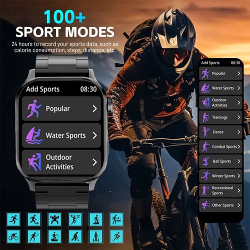 Black Waterproof Smart Phone Watch: SIM Card Enabled, iOS Friendly | GPS, Camera, Health Tracking & Super Long Battery