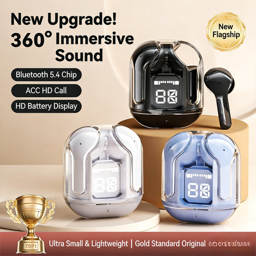 Upgraded In‑Ear Bluetooth 5.3 Earbuds | Clear Stereo Sound, Digital Display, Waterproof & Lightweight for Music, Calls, Work, Gaming & Sport | Pay on Delivery