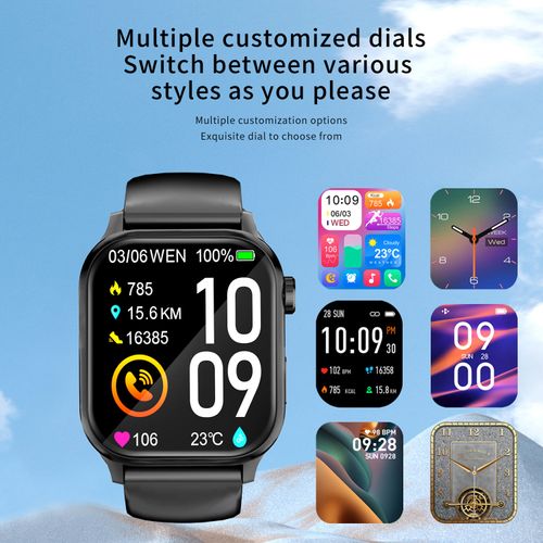 Black Waterproof Smart Phone Watch: SIM Card Enabled, iOS Friendly | GPS, Camera, Health Tracking & Super Long Battery