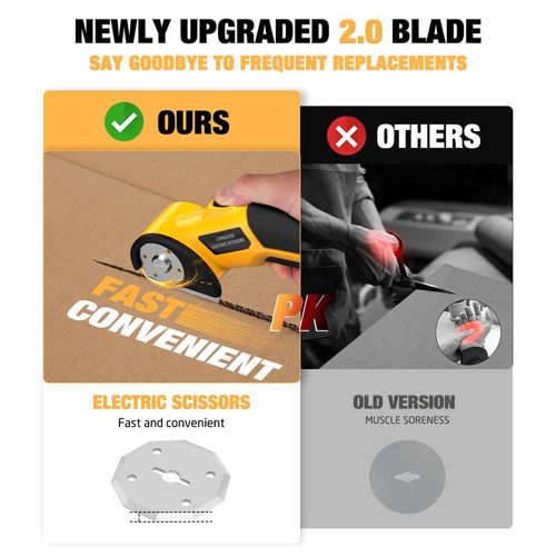 Multi-Purpose 4V Cordless Electric Scissors | Rechargeable Cutter for Fabric, Cardboard & DIY