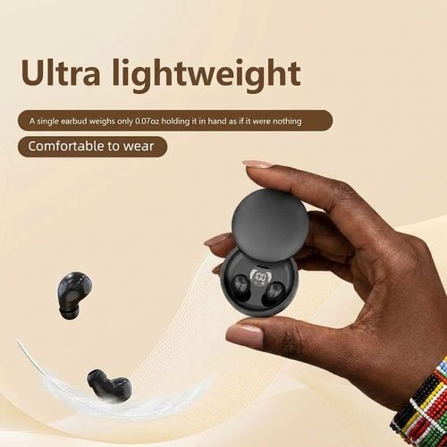 MSHUKCOE 2026 Ultra-Mini Invisible Earbuds – Bluetooth 5.4 Wireless Sleep Headphones with LED Display (Pay on Delivery)