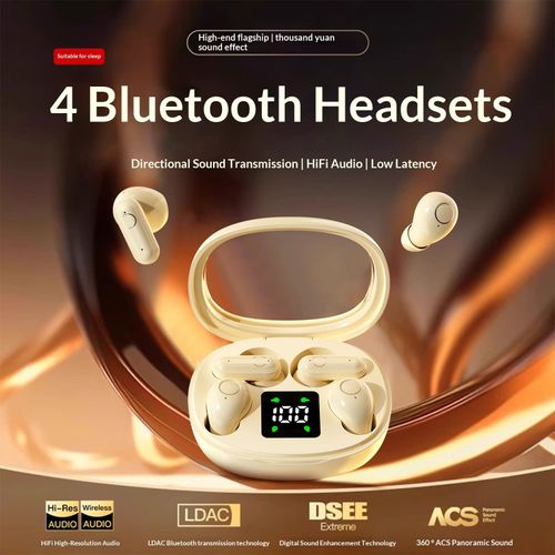 2026 New AI Wireless Bluetooth Earbuds | 4‑Ear Comfort Design, Clear Sound, Independent Mic, Long Battery, ANC & Low Latency for Calls, Work, Gaming & Sport | Pay on Delivery
