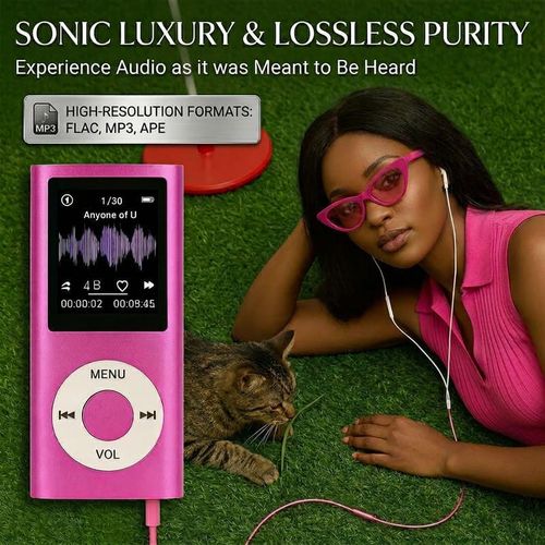 2026 Latest Portable MP3 Player with 16GB SD Card Lossless Audio & Long Battery