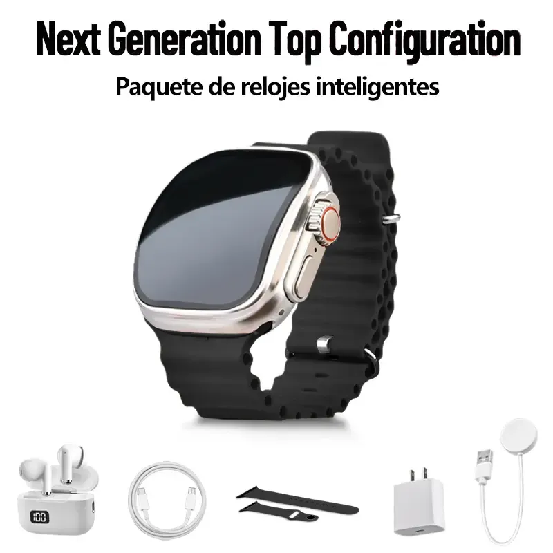 2026 Luxury 6-in-1 Smartwatch Ultra Kit（Watch + Earbuds + 20W Fast Charger）- Complete Tech Bundle