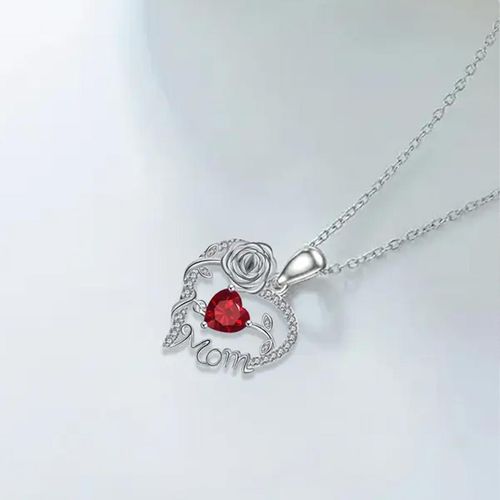 Elegant Heart Rose Pendant Necklace – A Beautiful Gift of Love for Mom & Special Moments| Pay on Delivery