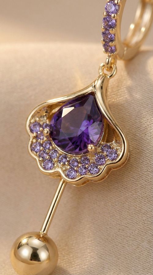 Violet Ginkgo Dangle Earrings: Sparkling Elegance for Every Occasion | New Chic & Versatile Ear Clip with Crystal & Fringe | Pay on Delivery