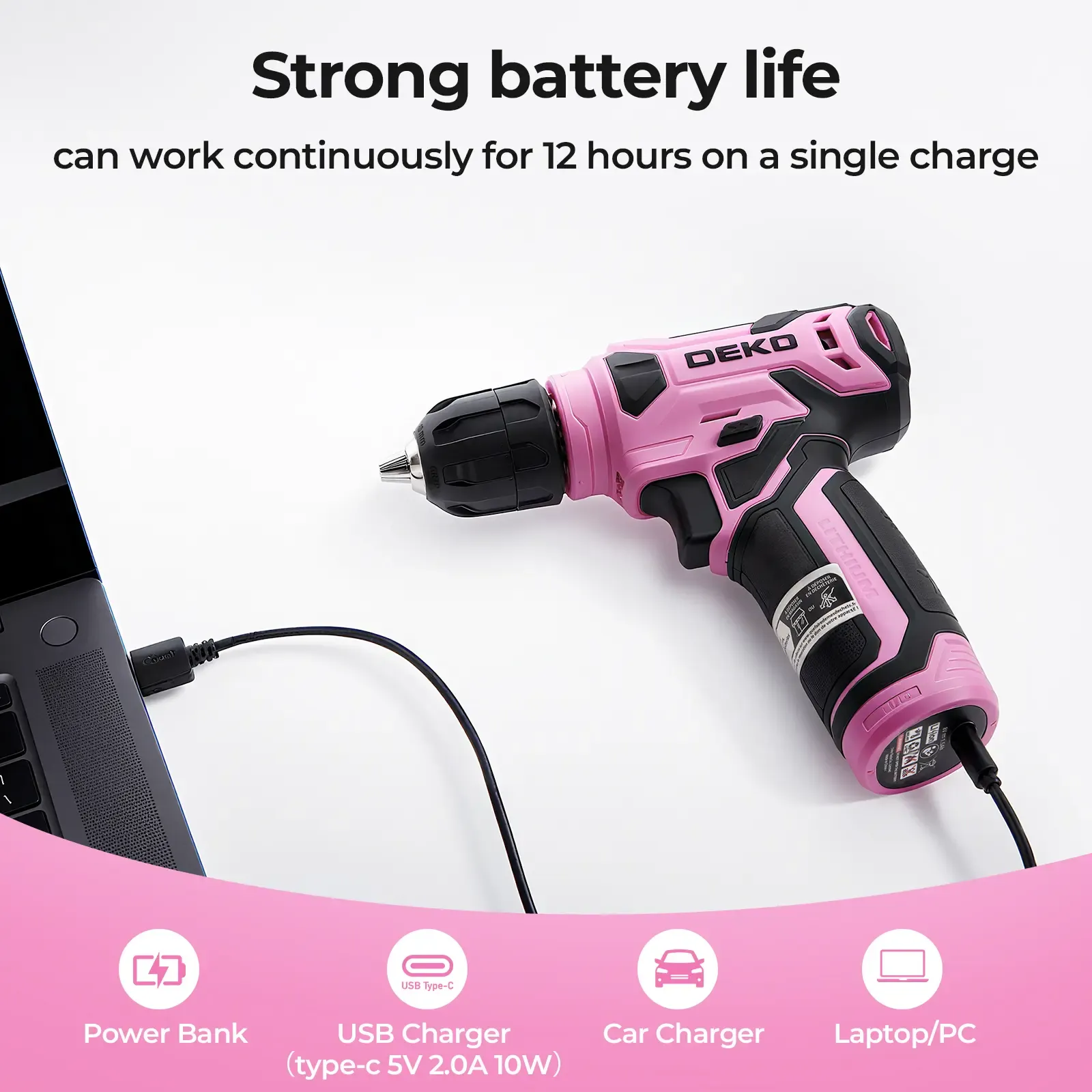 Complete 126-Piece Home Repair Tool Kit with Rechargeable Cordless Drill & Portable Case