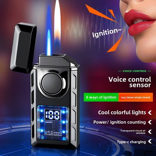 USB Metal Windproof Voice Control Lighter