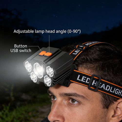 5LED Rechargeable Headlight