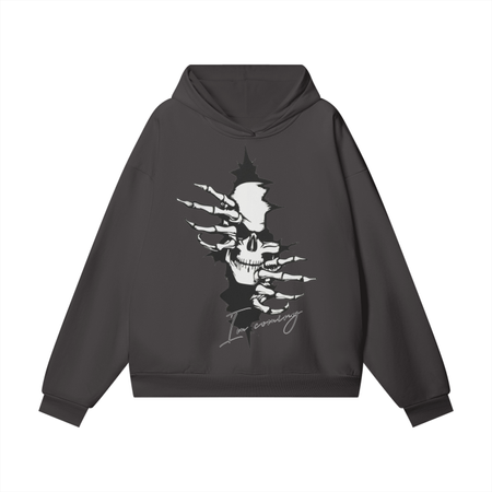 Demon Skull Oversize Heavyweight  Fleece Hoodie