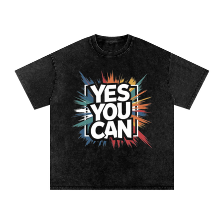 Yes U Can Wash Oversized T-Shirt