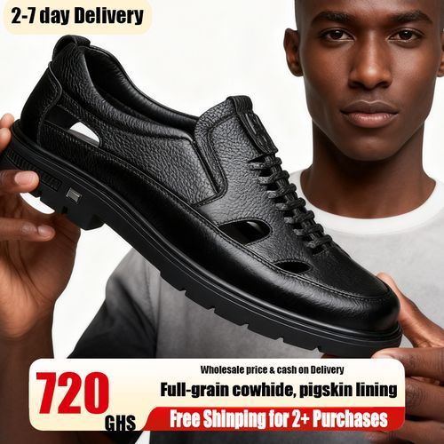 0925Black Ture leather shoesDW046