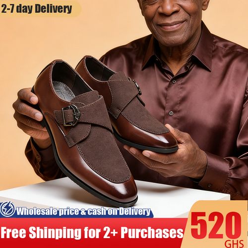 0206Elegant Brown Suede Monk ShoesDW060