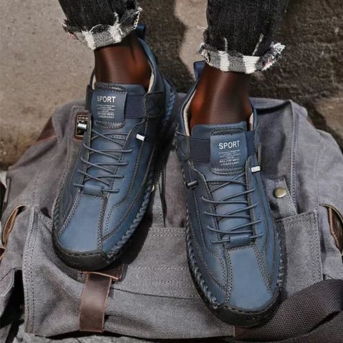 Best-selling men's trendy leather shoes, outdoor workwear, retro stitching