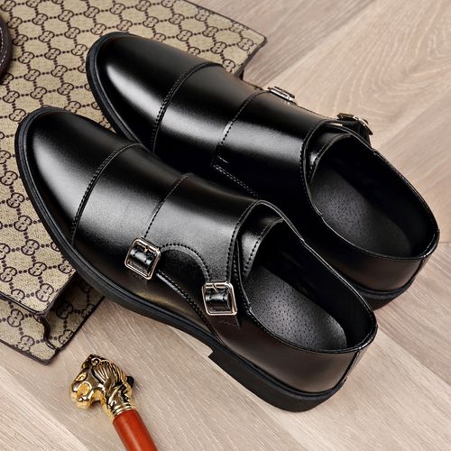 🔥Ghana -Men's Black Monk Strap Shoes🔥Free Shipping for 2+ Purchases-DW-BZ-011