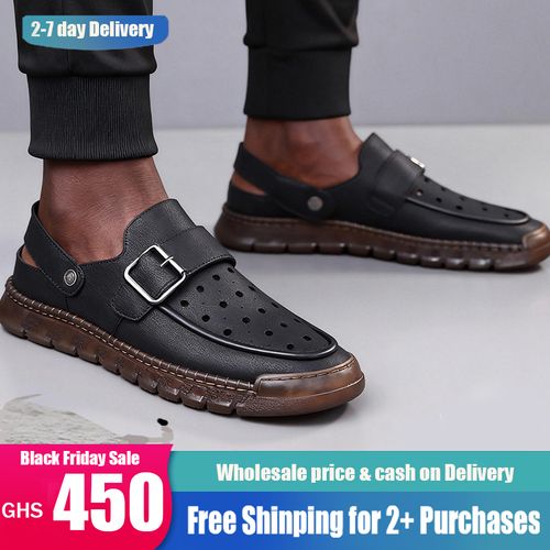 0928Slip-on breathable leather slippersYML-002