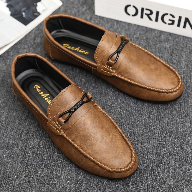 🔥2025 HOT SALE -50%🔥Summer new loafers, one-foot wear, breathable for lazy drivers, men's casual leather shoes with soft soles for men