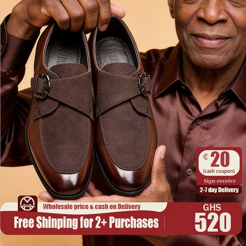 0206Elegant Brown Suede Monk ShoesDW060