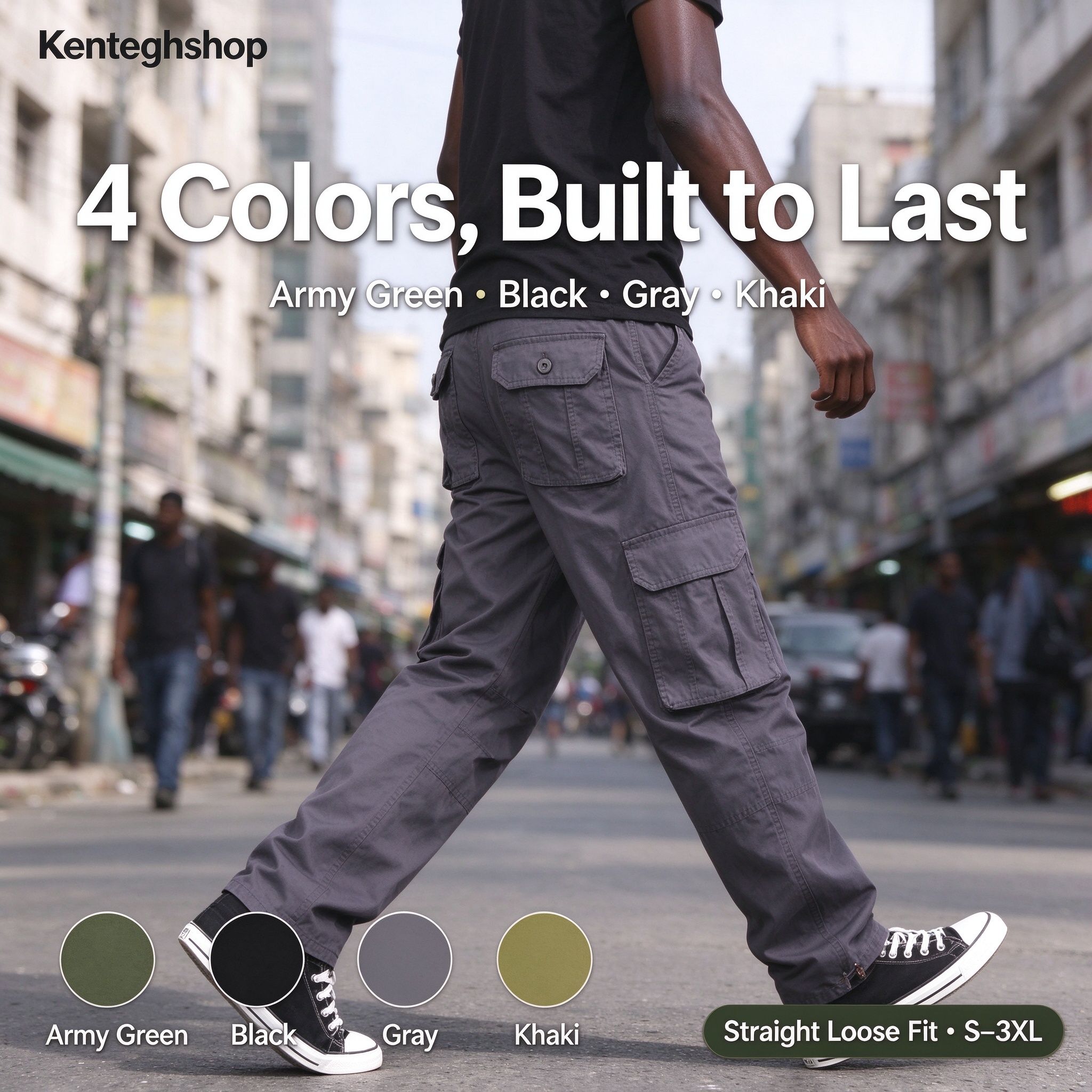 🔥Ghana - TGrey Multi-Pocket Cotton Cargo Work Pants🔥Free Shipping for 2+ Purchases-NZ-001