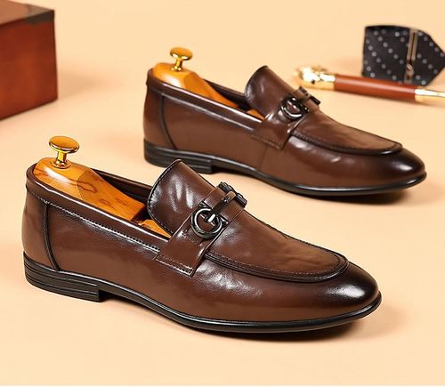 New style business formal men's casual leather shoes,versatile and breathable loafers