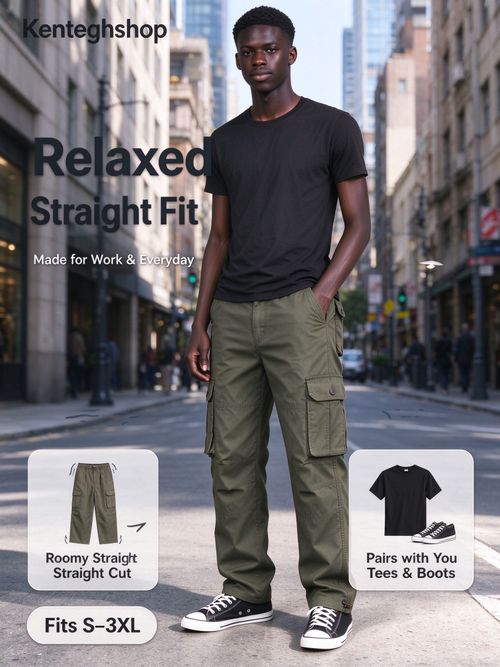 🔥Ghana - Army Green Multi-Pocket Cotton Cargo Work Pants🔥Free Shipping for 2+ Purchases-NZ-003